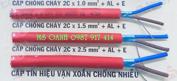 dây cáp chống cháy chống nhiễu 2x1.0