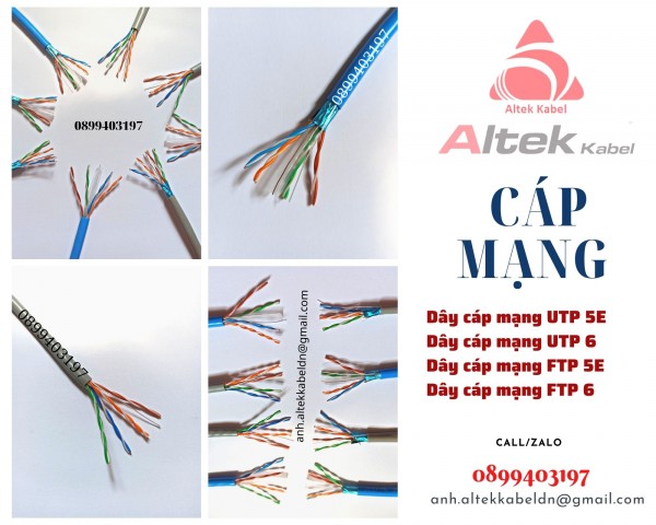 Dây cáp mạng UTP FTP cat5e/cat6 