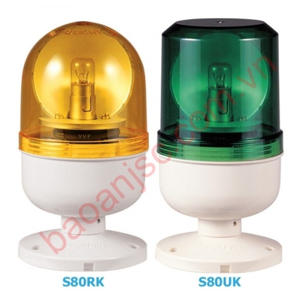 Đèn cảnh báo bóng sợi đốt ø80mm qlight s80rk and s80uk series
