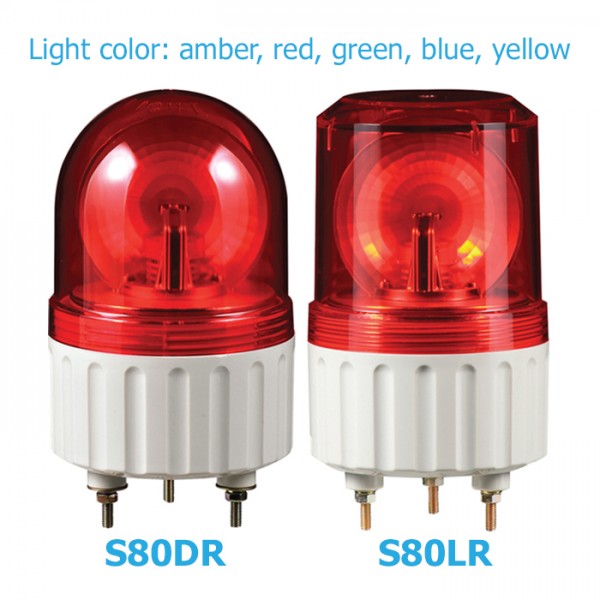 Đèn cảnh báo gương xoay bóng led Ø80mm qlight S80dr and S80lr series