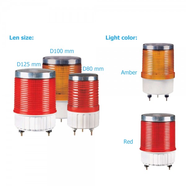 Đèn LED báo hiệu QLight S100SOL-R