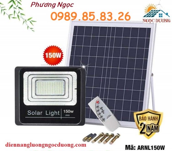 Đèn LED Pha Năng Lượng Mặt Trời 150W,đèn chiếu sáng 150W giá rẻ, đèn NLMT 150W