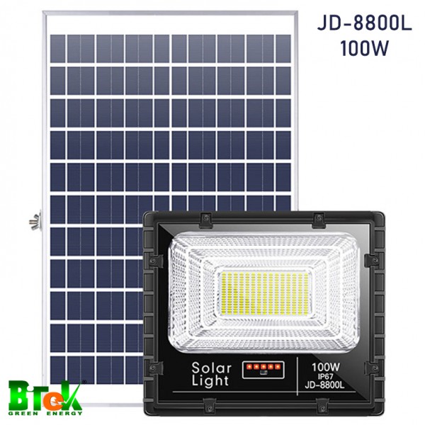 Đèn pha năng lượng mặt trời 100 Watt JD-8800L - BitekSolar