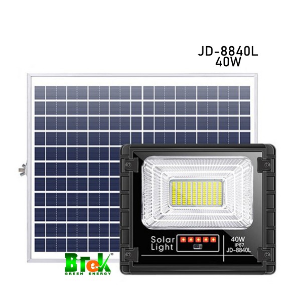 Đèn pha thông minh năng lượng mặt trời 40Watt JD-8840L - Bitek Solar