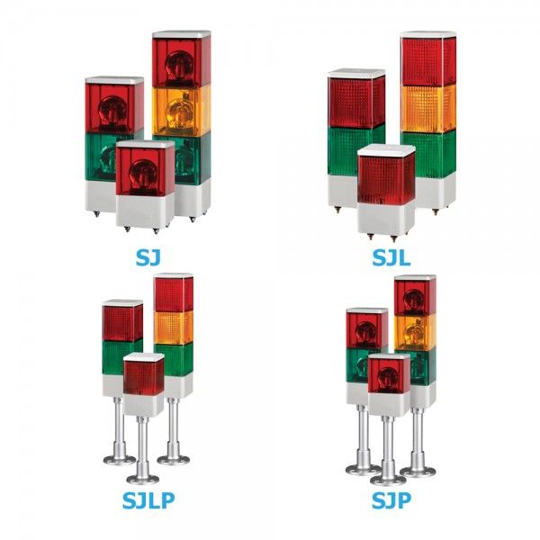 Đèn tầng cảnh báo gương xoay bóng sợi đốt QLight SJ series