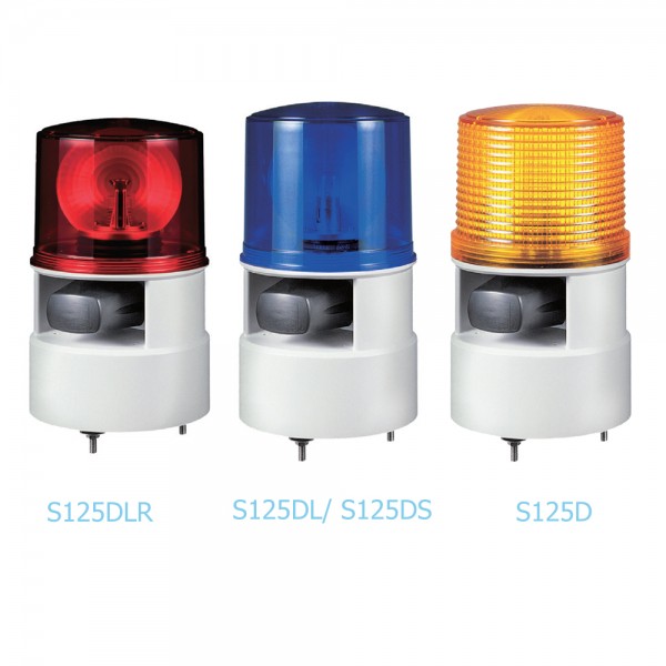 Đèn tín hiệu/cảnh báo kết hợp còi điện S125DLR-WM-24-R