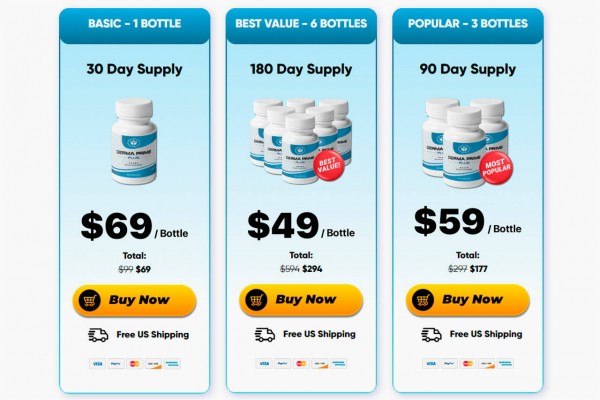 DermaPrime Plus - Best Value-6 Bottle 180 Days Supply At Just $49/Bottle | Get Now