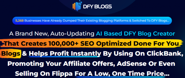 DFY Blogs OTO ⚠️ Full Upsell Details + 5,000 Bonus + Login App