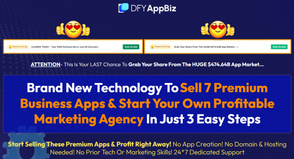 DFYAppBiz Review - VIP 3,000 Bonuses $1,732,034 + OTOs 1,2,3,4,5,6,7,8,9 Link Here