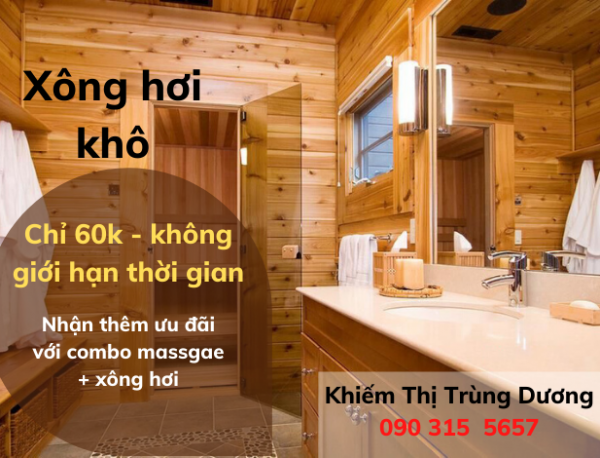 DỊCH VỤ XÔNG HƠI KHÔ GIÁ RẺ CHỈ 60K