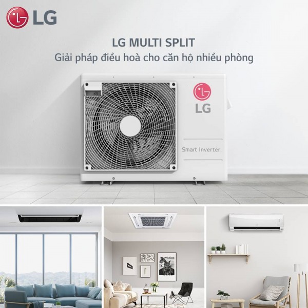 Điều hòa Multi LG kết hợp 1 dàn nóng và 3 dàn lạnh