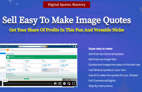 Digital Quotes Mastery OTO ⚠️ Full Upsell Details + 5,000 Bonus + Login App