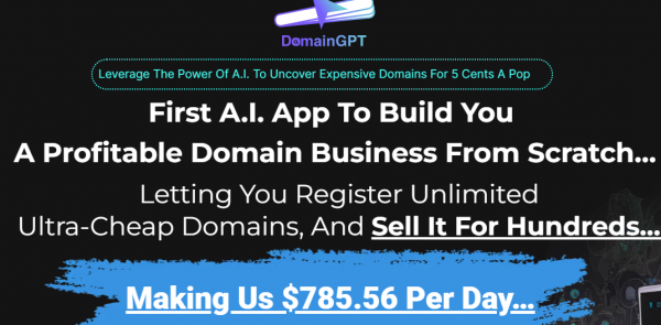 DomainGPT Review - VIP 3,000 Bonuses $1,732,034 + OTO 1,2,3,4,5 Link Here