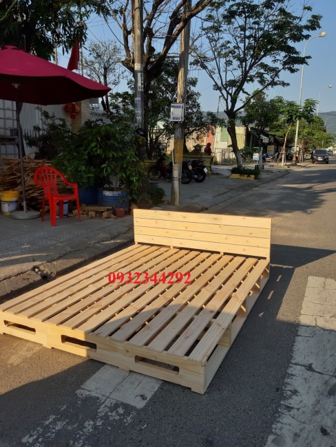 Đóng Giường gỗ thông Pallet giá chỉ từ 500k tại Đà Nẵng 0932344292