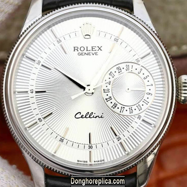 Đồng hồ Rolex Cellini 50519 39mm mặt số trắng Super Fake 