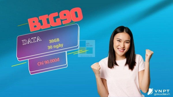 Dùng gói cước chu kỳ dài BIG90 của Vinaphone – vào mạng thả ga