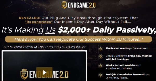Endgame 2.0 OTO 2023: Full 6 OTO Details + 3,000 Bonuses + Demo