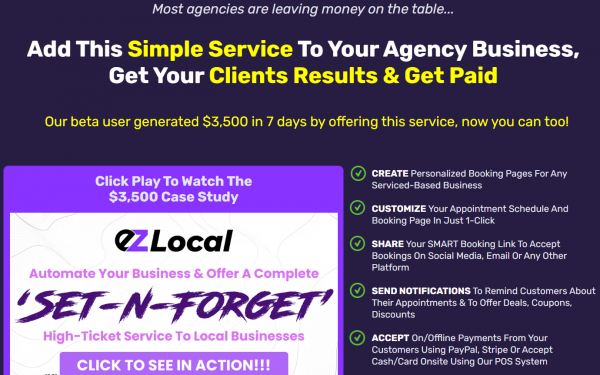 EZLocal Review - VIP 3,000 Bonuses $1,732,034 + OTOs 1,2,3,4,5,6,7,8,9 Link Here