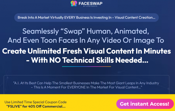 FaceSwap OTO 1,2,3,4,5 Upsells OTO Links + VIP 3,000 Bonuses