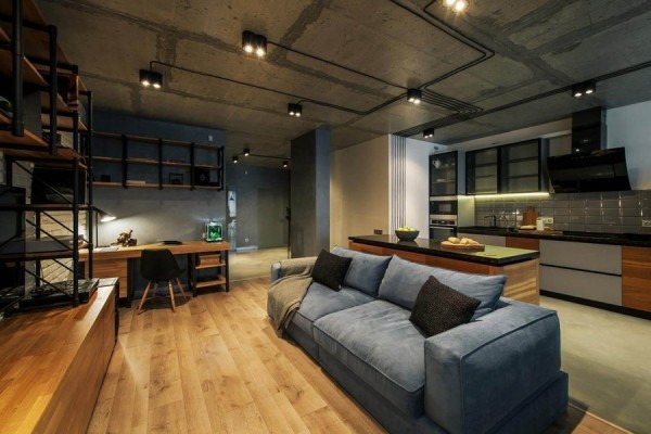 Gam màu trầm ấm mang lại sức hút mãnh liệt cho căn hộ