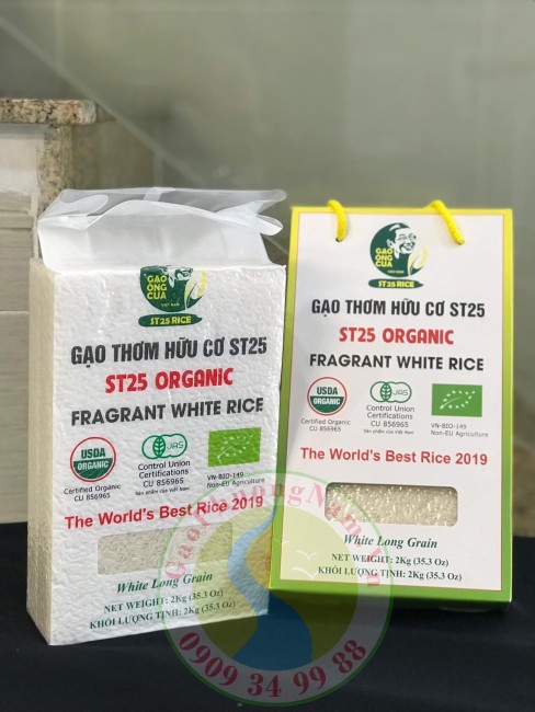 Gạo ST25 hữu cơ sạch - chuẩn - an toàn cho bé nhỏ 