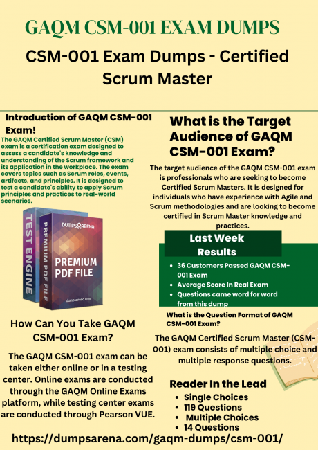 GAQM CSM-001 Exam Dumps - Complete GAQM CSM-001 Exam Dumps Training