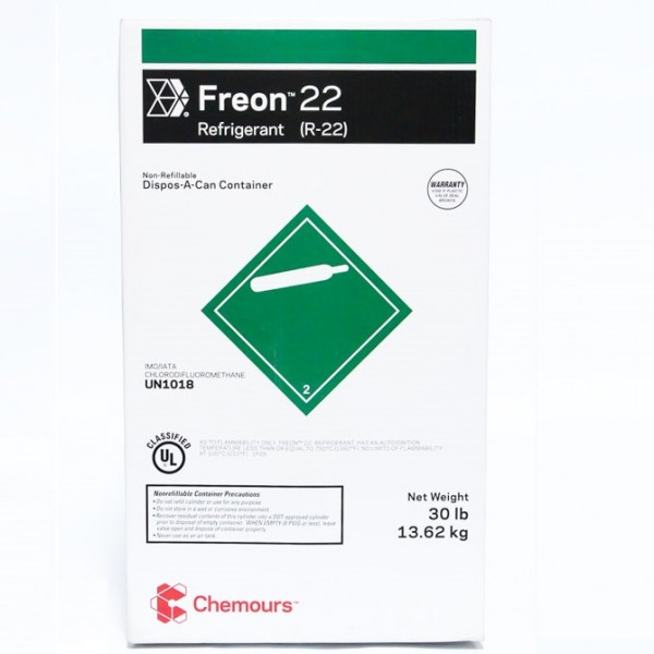 Gas Chemours Freon R22 13.62Kg & 22.7Kg