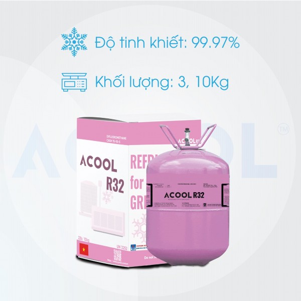 gas lạnh R32 loại 3kg/10kg