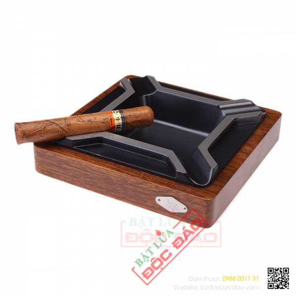Gạt tàn xì gà (cigar) Cohiba gỗ cao cấp 4 điếu LB071
