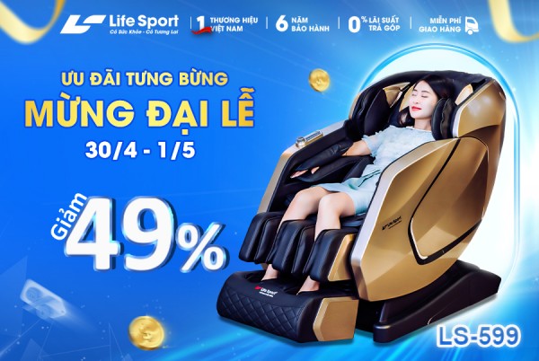 Ghế massage Lifesport LS-599 - Giảm 53.9 triệu đồng - Giá Sỉ Tại Kho 