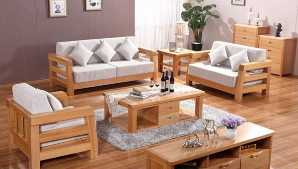 Ghế sofa gỗ là lựa chọn cho những ngôi nhà lớn hiện đại
