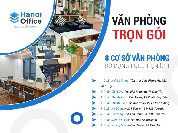 Ghé thăm văn phòng trọn gói - full tiện ích Hanoi Office
