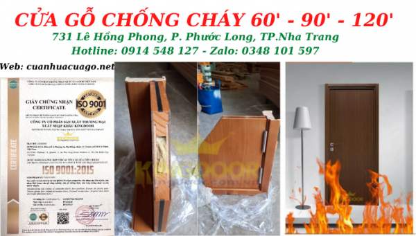 Giá cửa gỗ chống cháy tại Nha Trang - Cửa thoát hiểm KINGDOOR