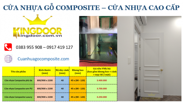 Giá cửa nhựa gỗ Composite tại Cần Thơ - Cửa phòng ngủ, toilet cao cấp