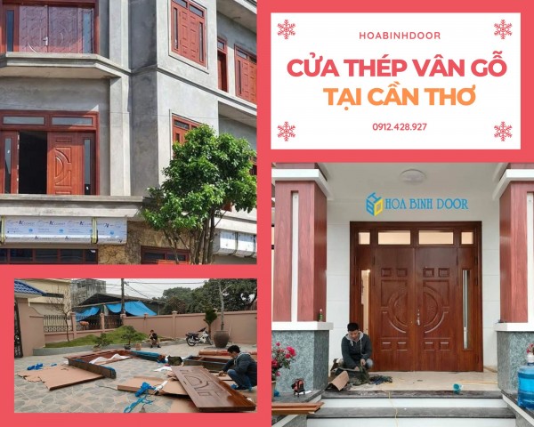 Giá Cửa Thép Vân Gỗ Tại Cần Thơ | HOABINHDOOR