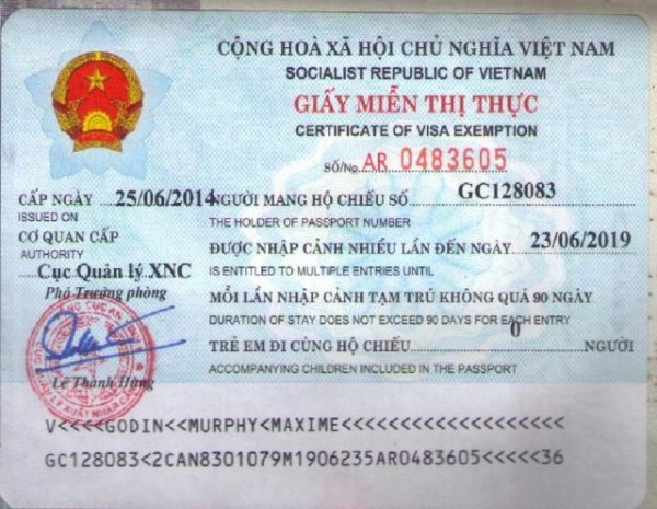  Gia hạn 3 tháng miễn thị thực  (Renew 3 months visa exemption)