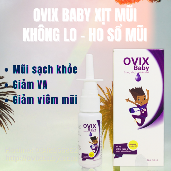 GIÁ SỈ ovix baby xịt mũi không lo ho sổ mũi giảm VA hết viêm mũi dị ứng