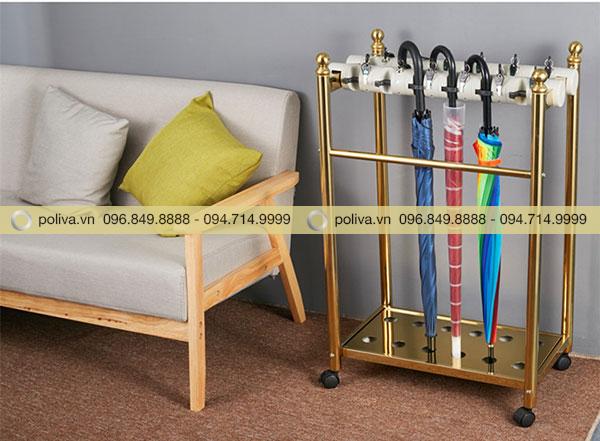 Giải mã lý do khiến chất liệu inox vàng luôn được ưu tiên sản xuất giá cắm ô dù