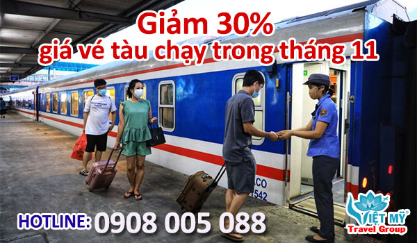 Giảm 30% giá vé tàu chạy trong tháng 11