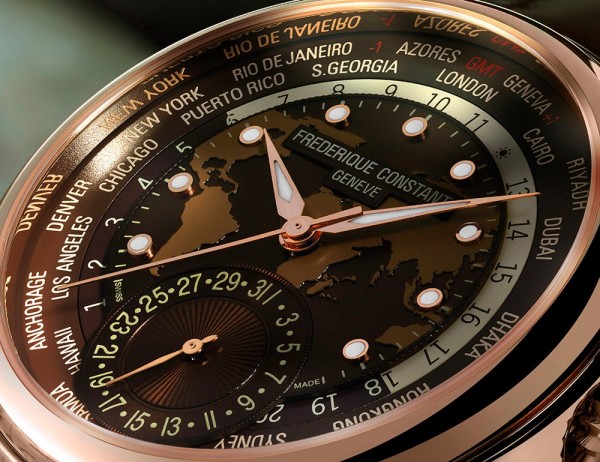Giới thiệu đồng hồ Frederique Constant Classic Manufacture Worldtimer Brown