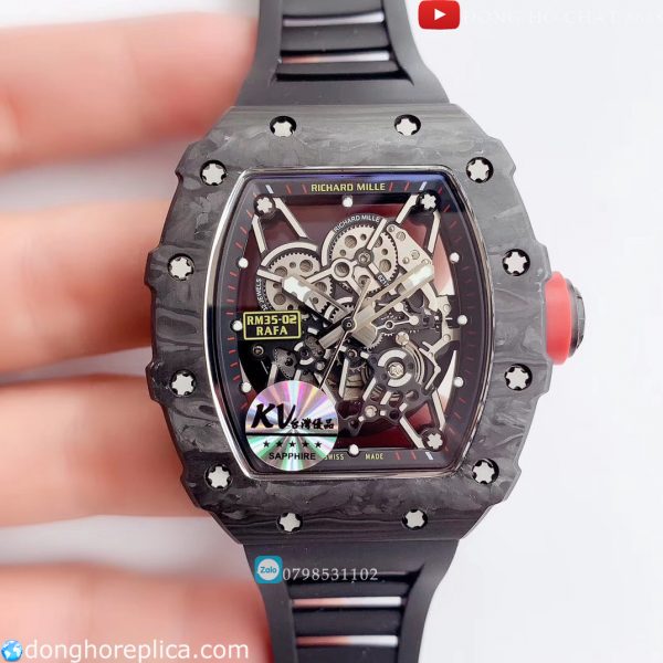 Giới thiệu đồng hồ Richard Mille Black RM 35-02 Carbon 43mm