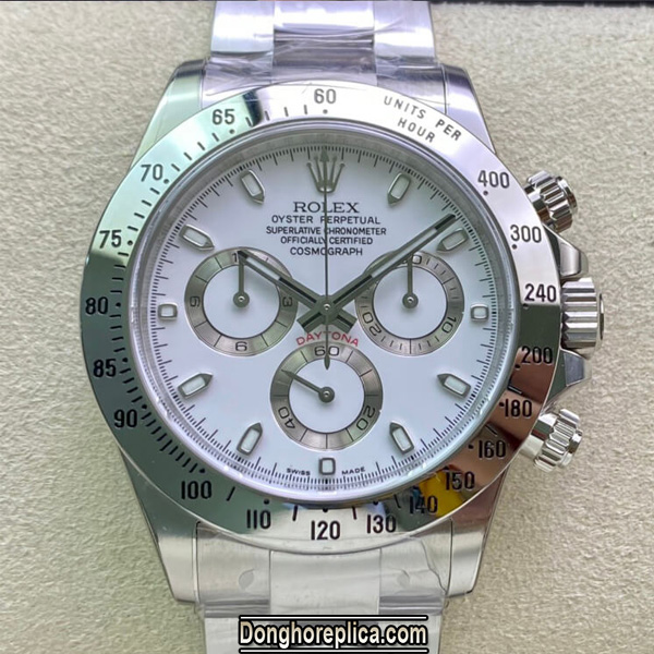 Giới thiệu đồng hồ Rolex Cosmograph Daytona 6239 White Dial Replica 1:1