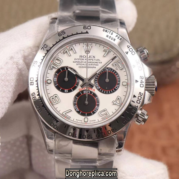 Giới thiệu đồng hồ Rolex Daytona 40 116509 mặt số trắng Replica 1:1