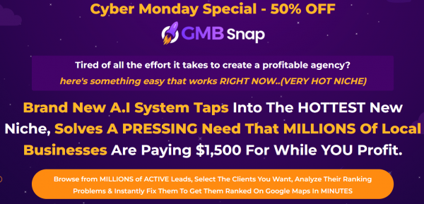 GMB Snap Review - VIP 3,000 Bonuses $1,732,034 + OTOs 1,2,3,4,5,6,7,8,9 Link Here