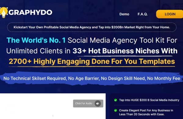 Graphydo OTO – 99New 2023 OTO Full Links + Mega 2,000 Bonuses Value $1,153,856