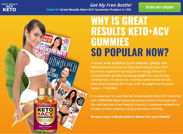 Great Results Keto + ACV Gummies - Control Your Appetite!