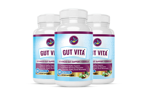 Gut Vita (Advanced Gut Support Formula) 100% Natural Non-GMO Ingredients, GMP Certified!