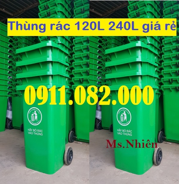 Hậu giang- chuyên phân phối thùng rác 120L 240L 660L giá rẻ- lh 0911.082.000