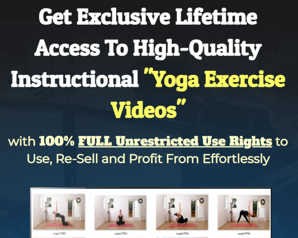 HD Yoga Exercise Videos OTO 1 to 2 OTOs Bundle Coupon + 88VIP 2,000 Bonuses Upsell