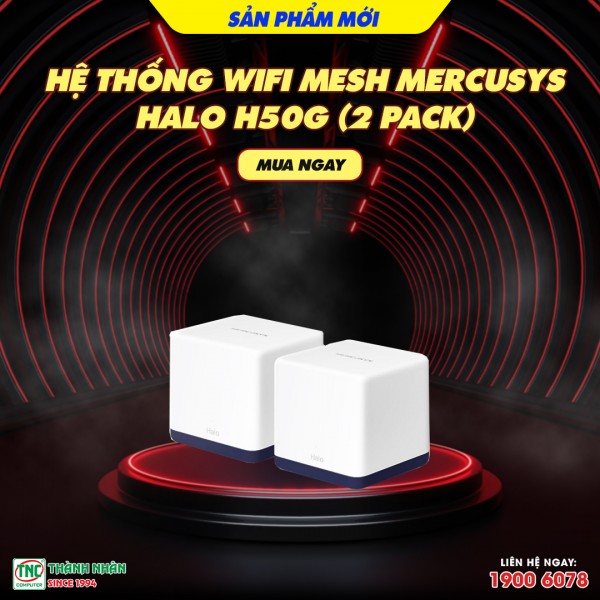 Hệ thống Wifi mesh Mercusys Halo H50G (2 pack)
